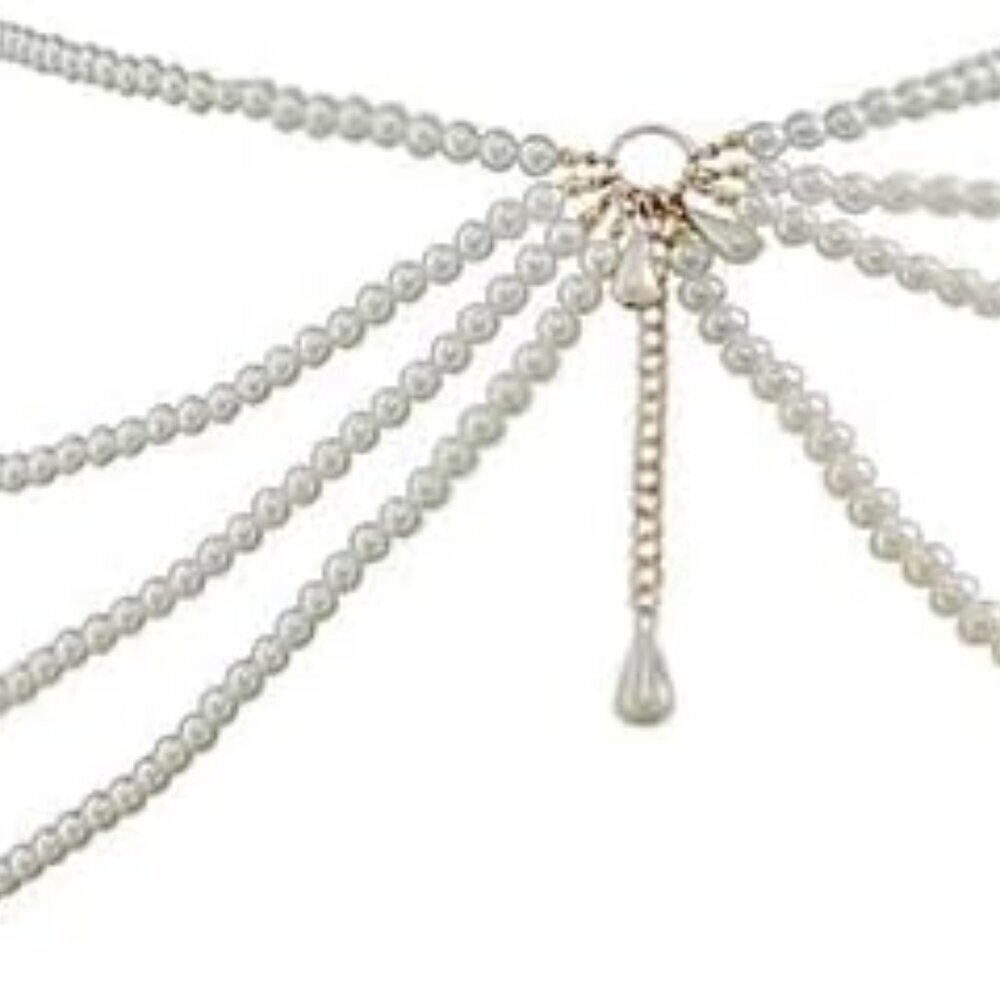 Pearl Waist Chain Gold Plated Bikini Body Jewelry for Beach Party Women